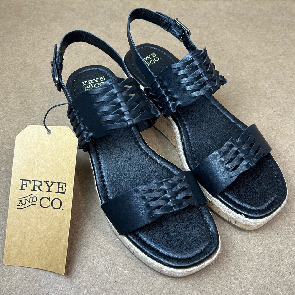 New FRYE AND CO. Womens Lavish Wedge Sandals